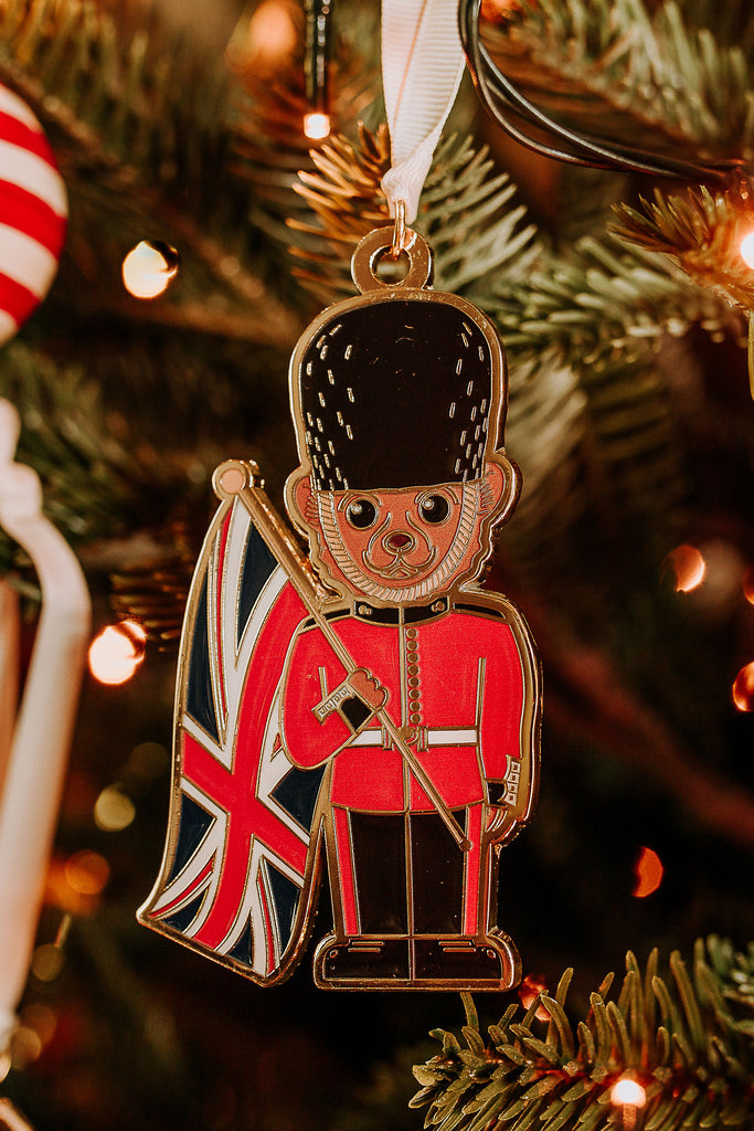*SECONDS* CHRISTMAS TREE DECORATION - BEAR WITH UNION JACK
