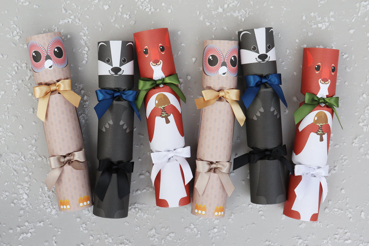 FOREST FRIENDS LUXURY CHRISTMAS CRACKERS