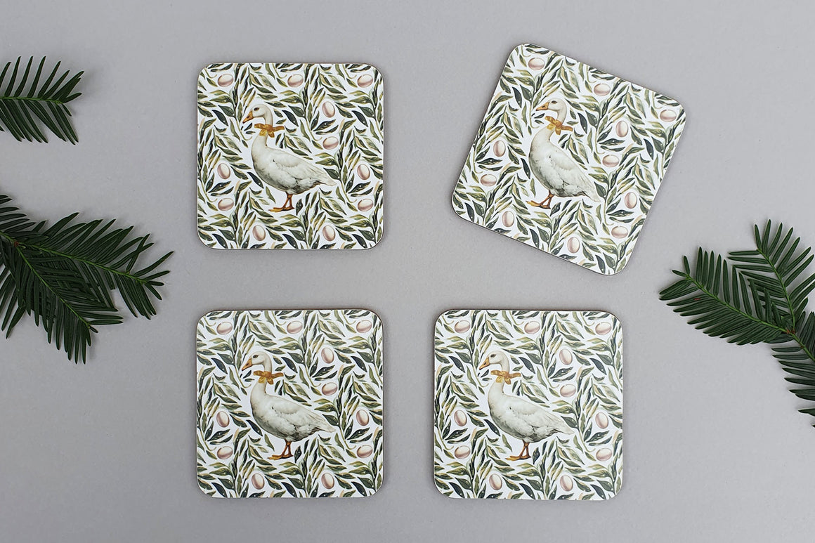 GEESE COASTER SET OF FOUR