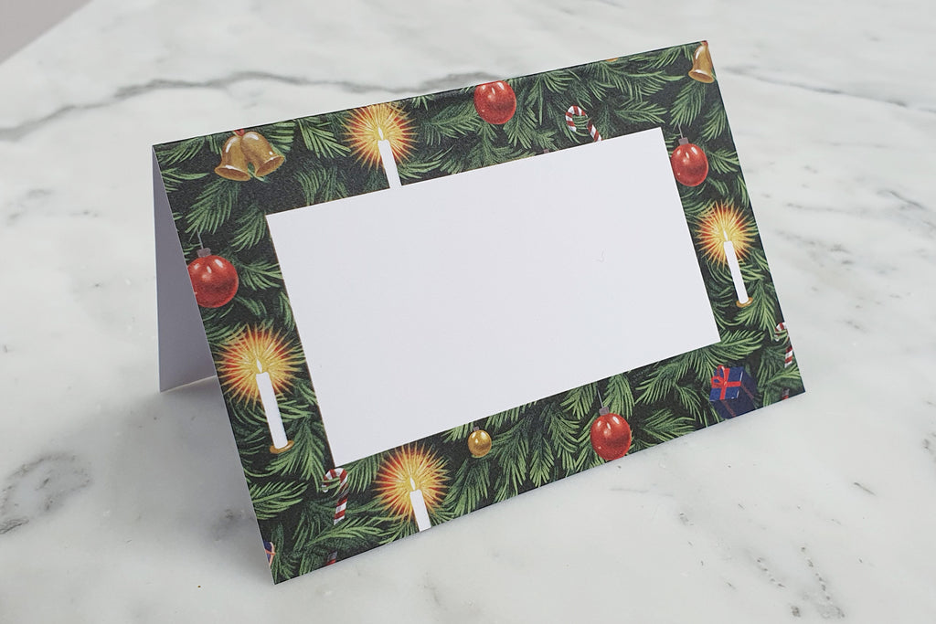 CHRISTMAS TREE NAME PLACE CARDS
