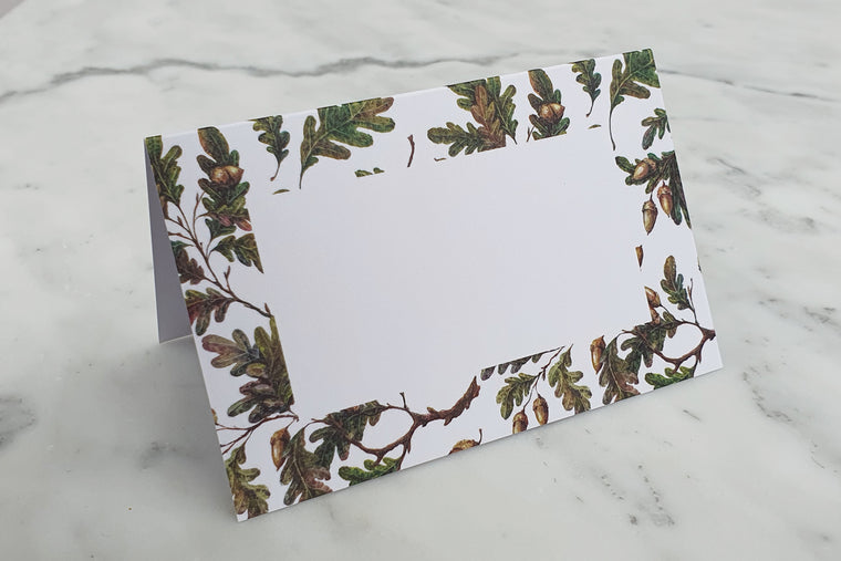OAK LEAVES & ACORNS NAME PLACE CARDS