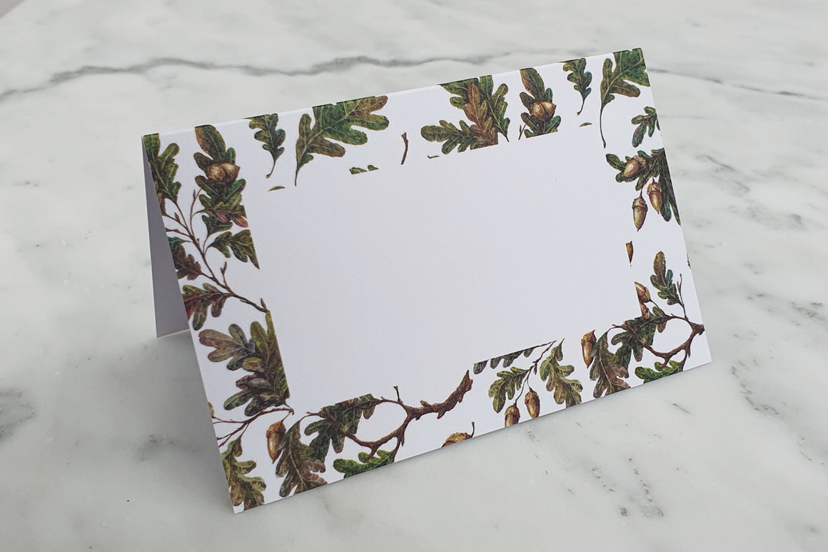 OAK LEAVES & ACORNS NAME PLACE CARDS