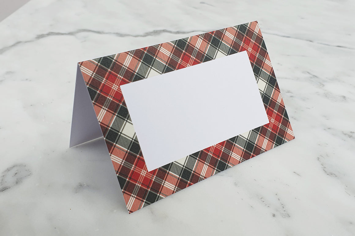 TARTAN NAME PLACE CARDS