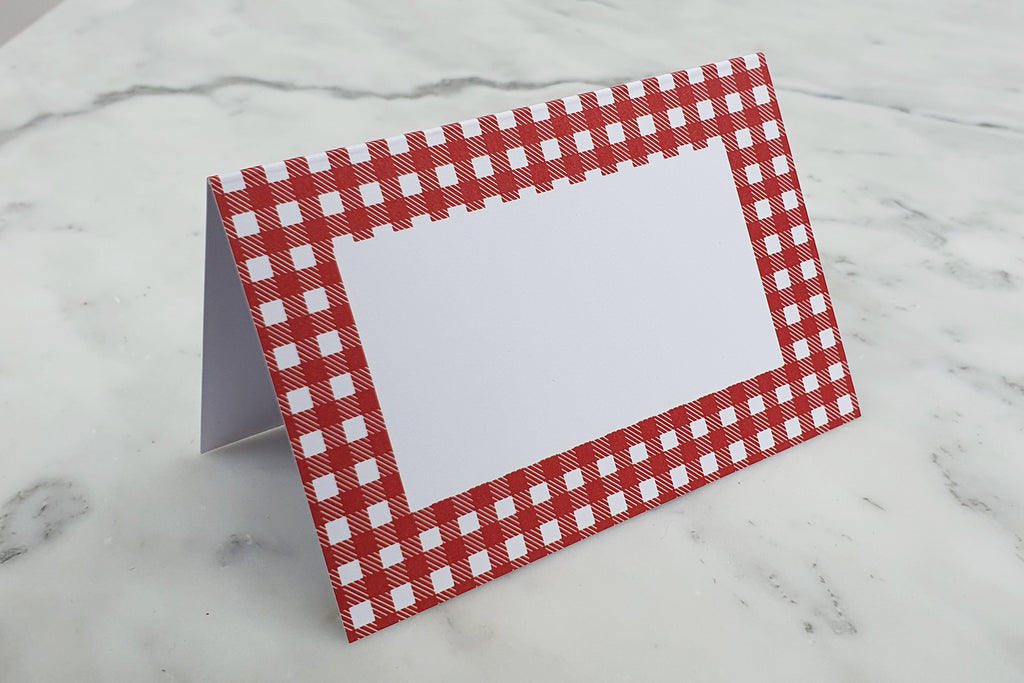 GINGHAM NAME PLACE CARDS