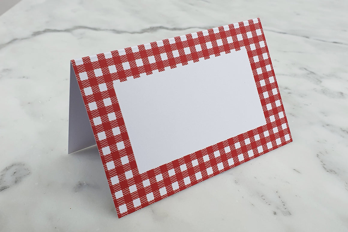 GINGHAM NAME PLACE CARDS