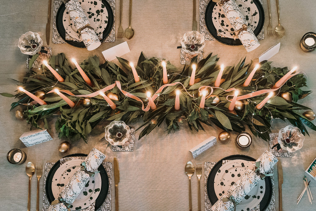 2x TAPERED DINNER CANDLES - BLUSH PINK