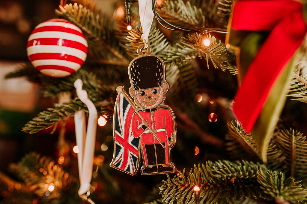 *SECONDS* CHRISTMAS TREE DECORATION - BEAR WITH UNION JACK