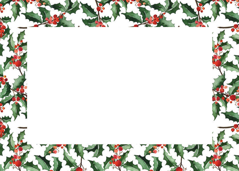 GREEN HOLLY GIFT LABELS