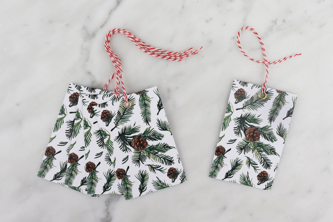 PINE CONE SPRUCE CHRISTMAS GIFT TAGS
