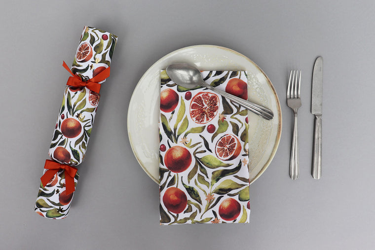 SET OF TWO CLEMENTINE COTTON NAPKINS