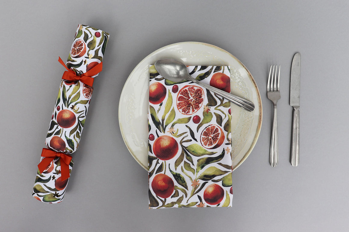 SET OF TWO CLEMENTINE COTTON NAPKINS