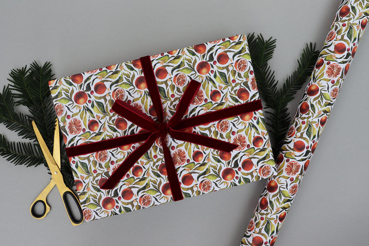 CLEMENTINE CHRISTMAS WRAPPING PAPER