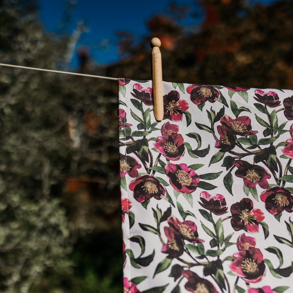 TEA TOWEL - CHRISTMAS ROSE