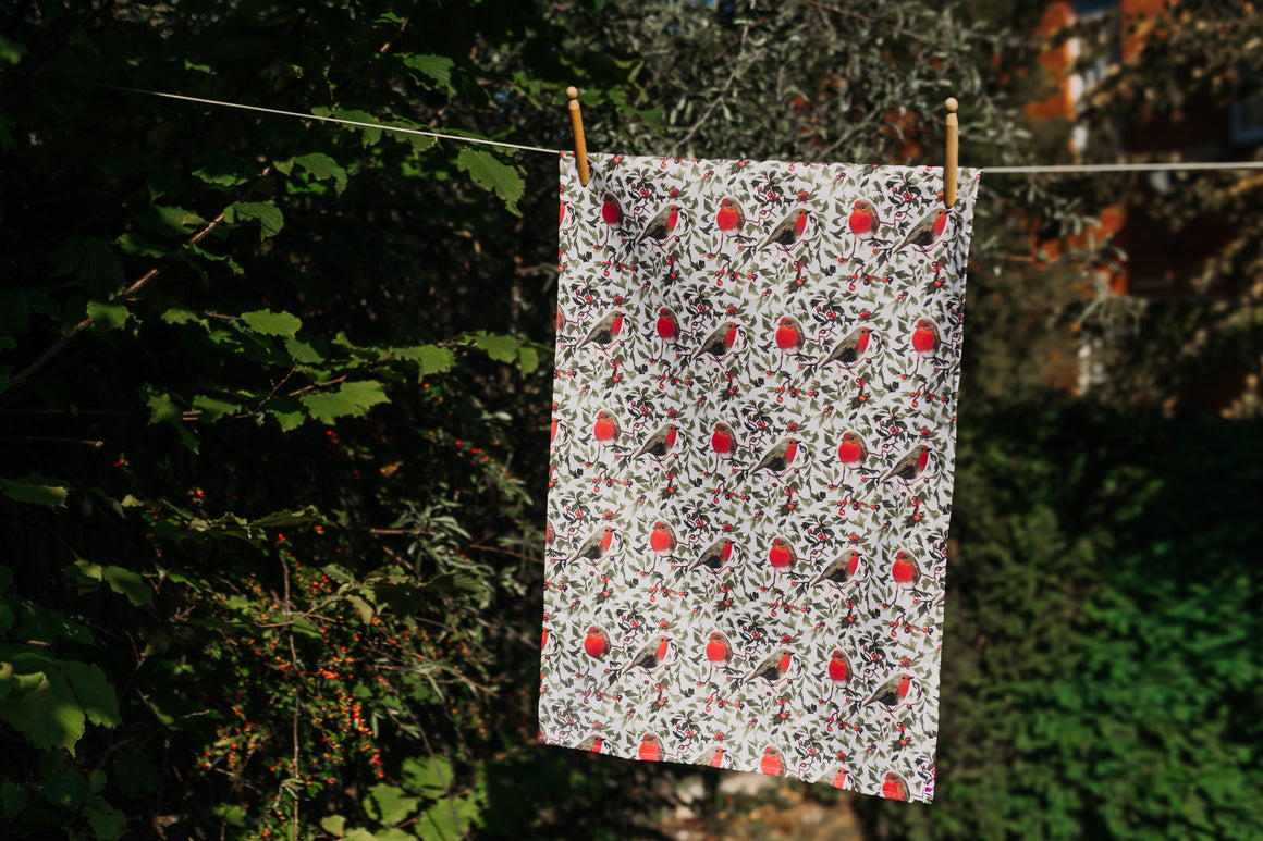 TEA TOWEL - ROBINS