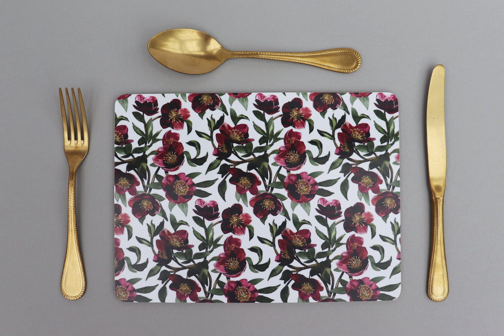 CHRISTMAS ROSE PLACEMAT SET OF FOUR