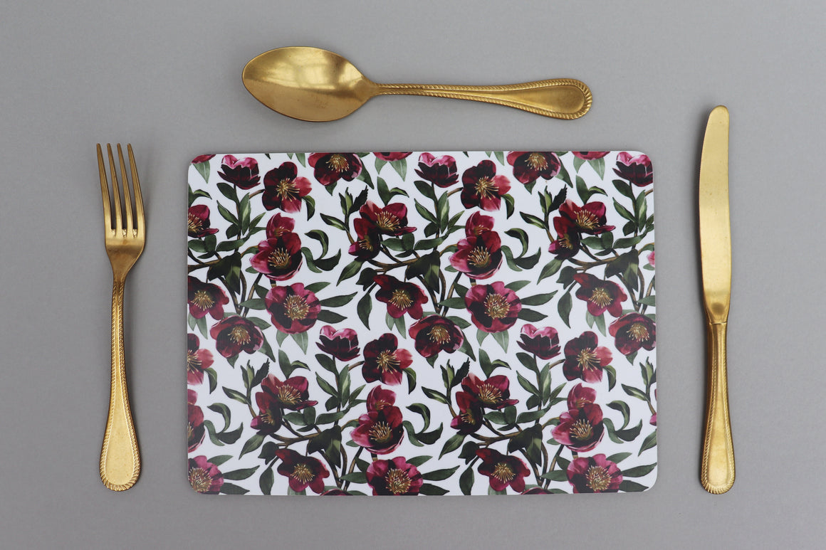 CHRISTMAS ROSE PLACEMAT SET OF FOUR