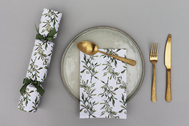 cotton napkin luxury mistletoe christmas