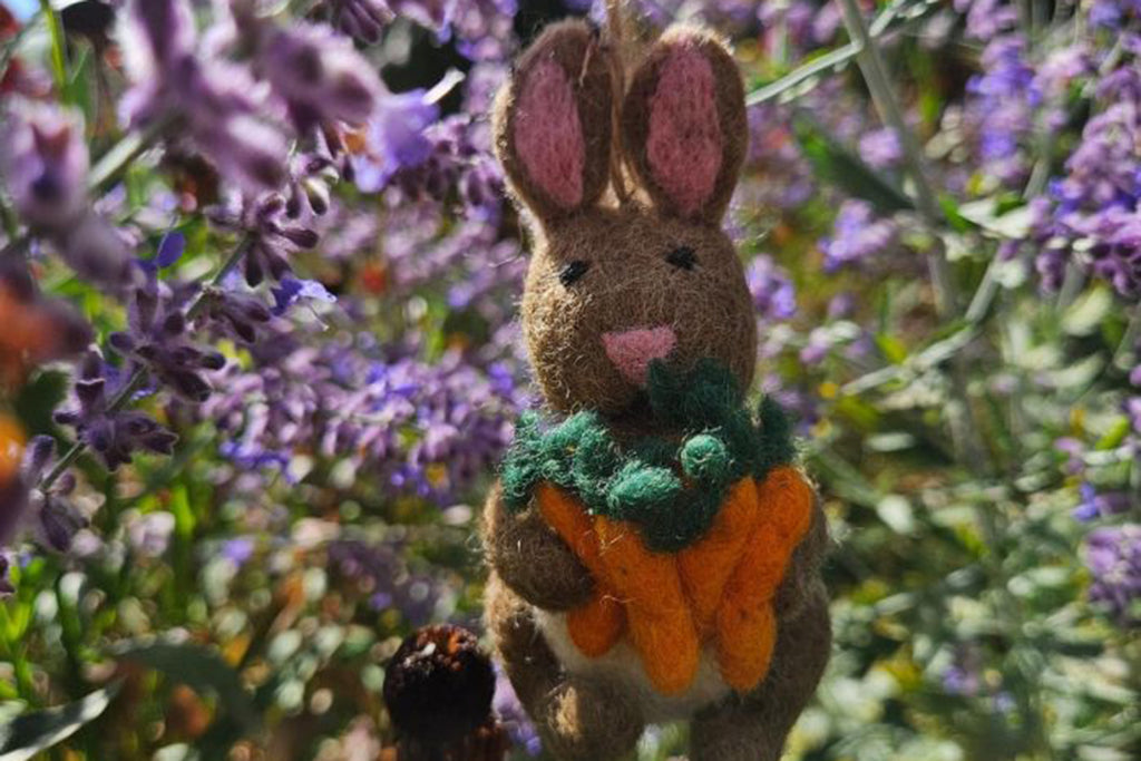 Felt Easter Beatrix Bunny with Carrots