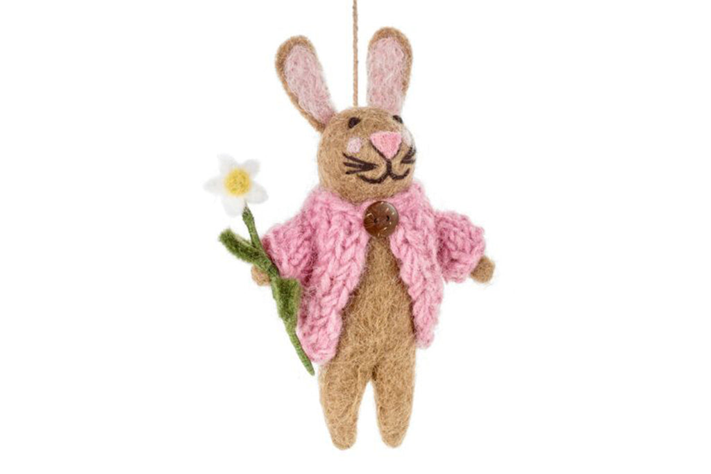 Blossom the Bunny Easter with Pink Cardigan
