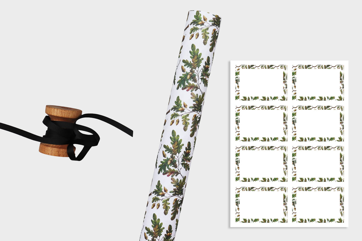 OAK LEAVES & ACORNS WRAPPING PAPER BUNDLE