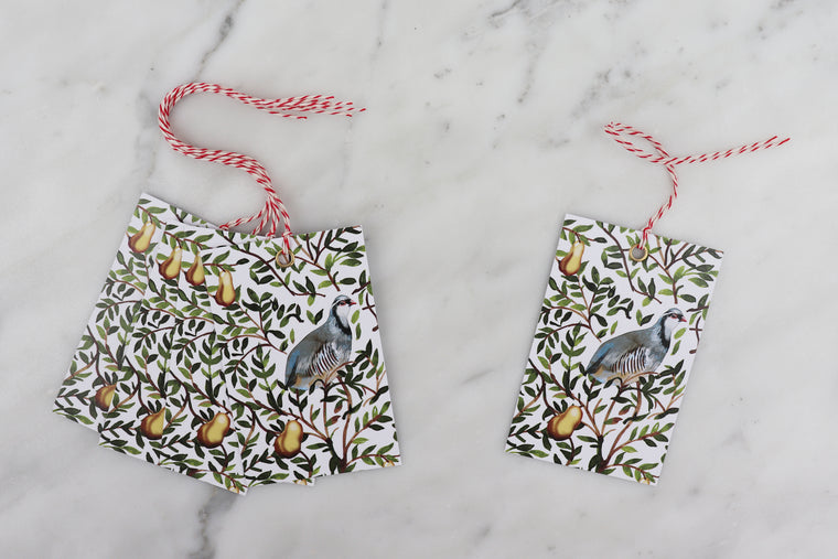 partridge in a pear tree gift tags christmas luxury