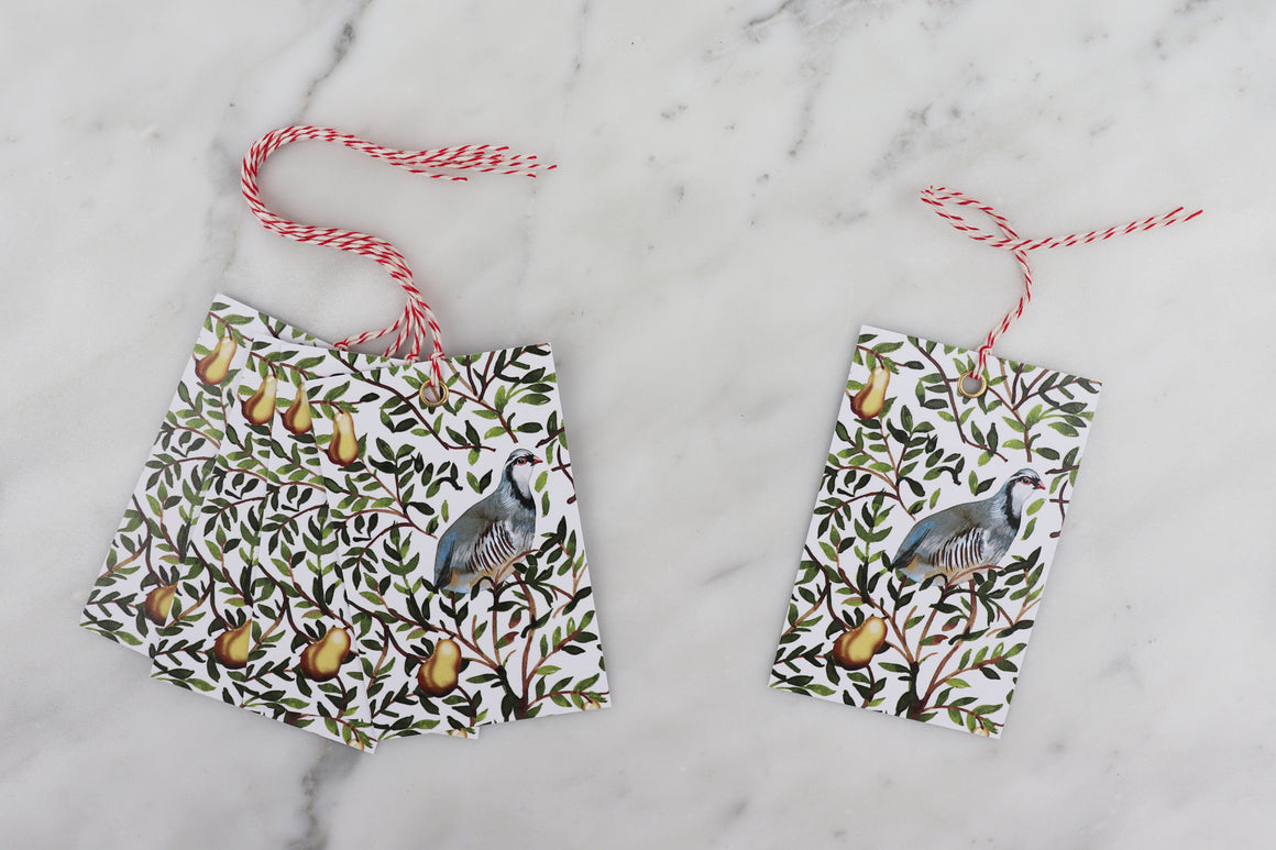 partridge in a pear tree gift tags christmas luxury