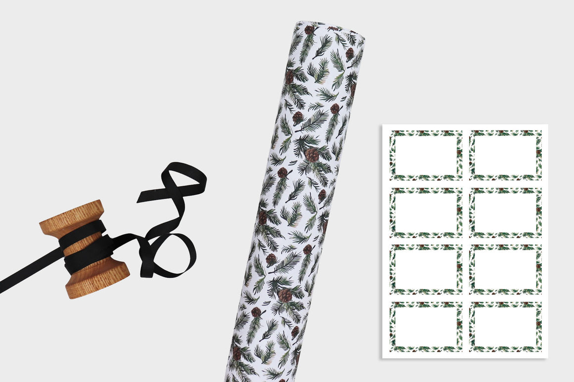 PINE CONE SPRUCE WRAPPING PAPER BUNDLE