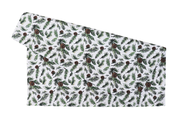 PINE CONE SPRUCE COTTON TABLE RUNNER