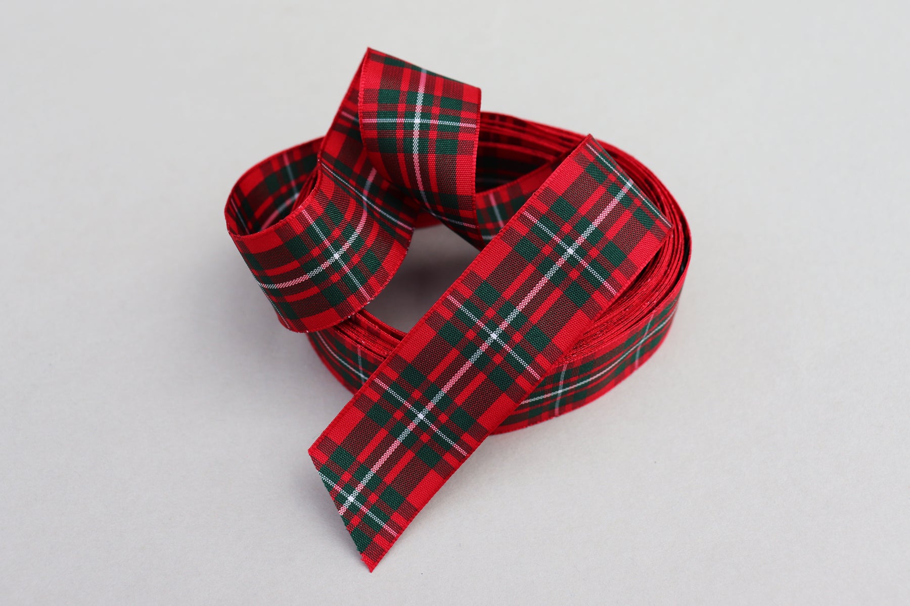 RED TARTAN RIBBON - 5m