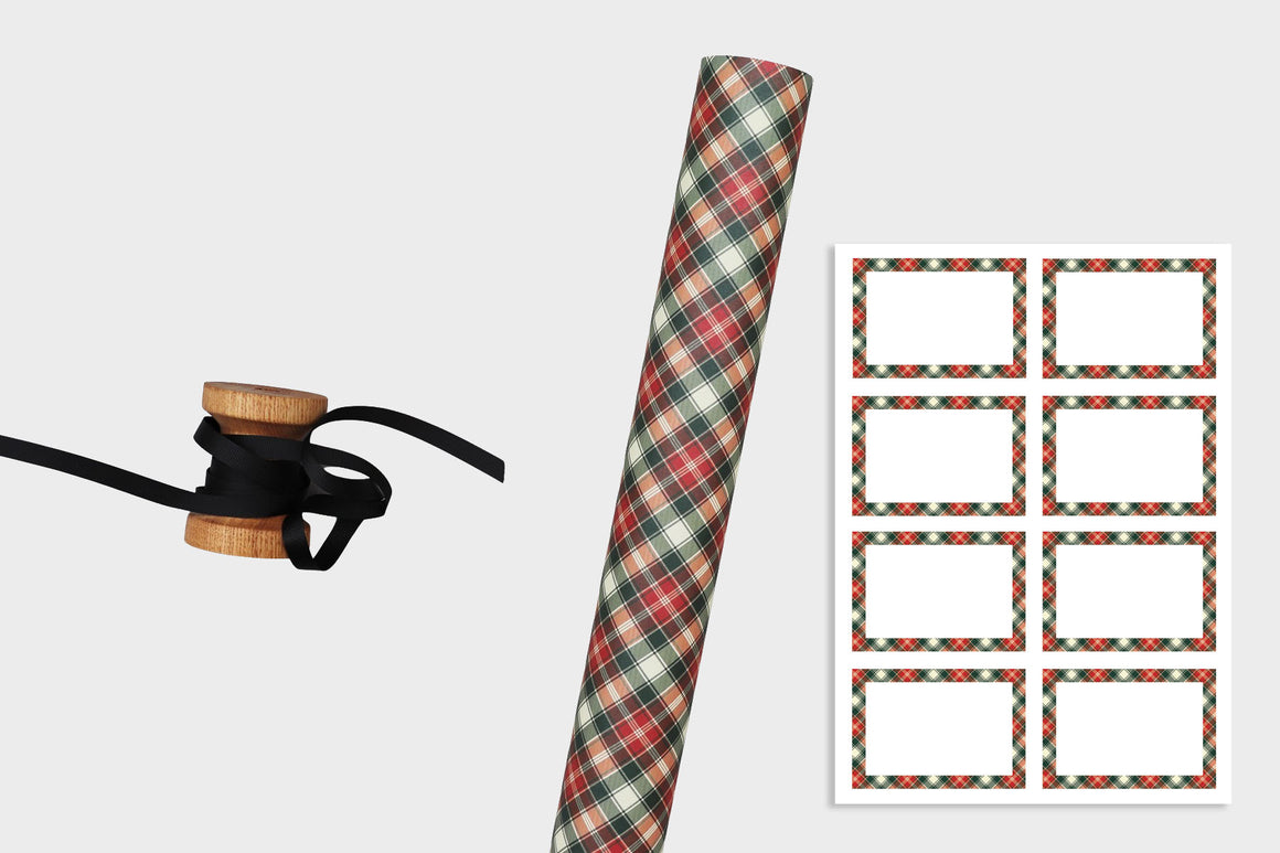 TRADITIONAL TARTAN WRAPPING PAPER BUNDLE