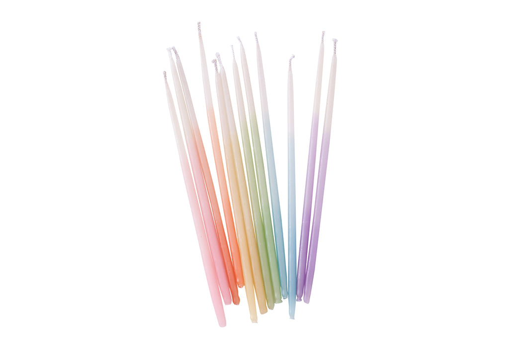 TALL OMBRE BEESWAX BIRTHDAY CANDLES