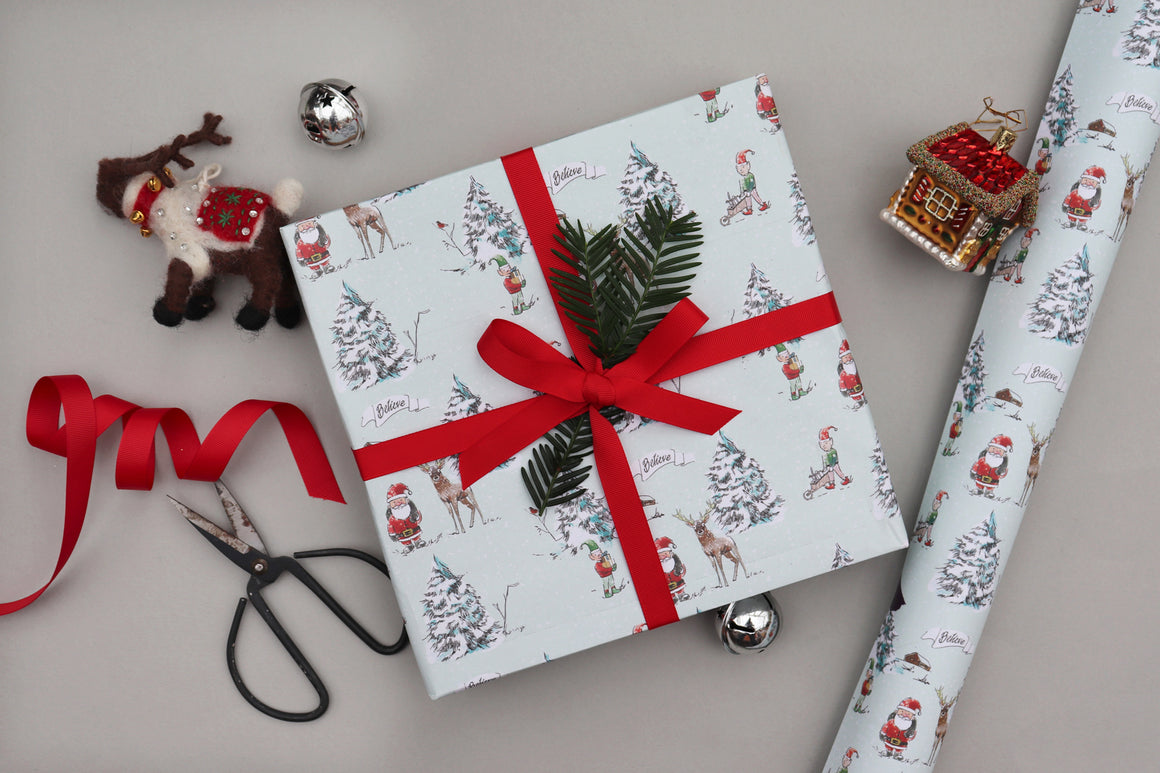 north pole christmas xmas wrapping paper luxury gift wrap recyclable wrapping paper