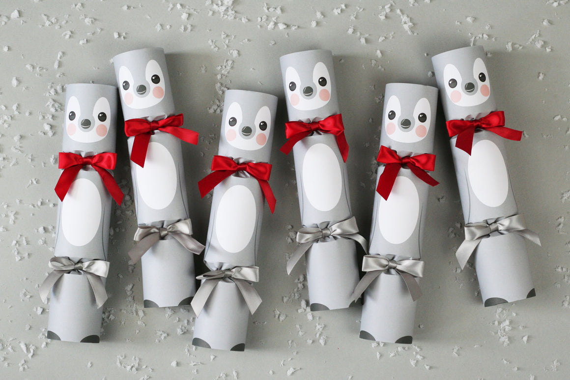 Kids Christmas crackers - penguin design | Nancy & Betty Studio