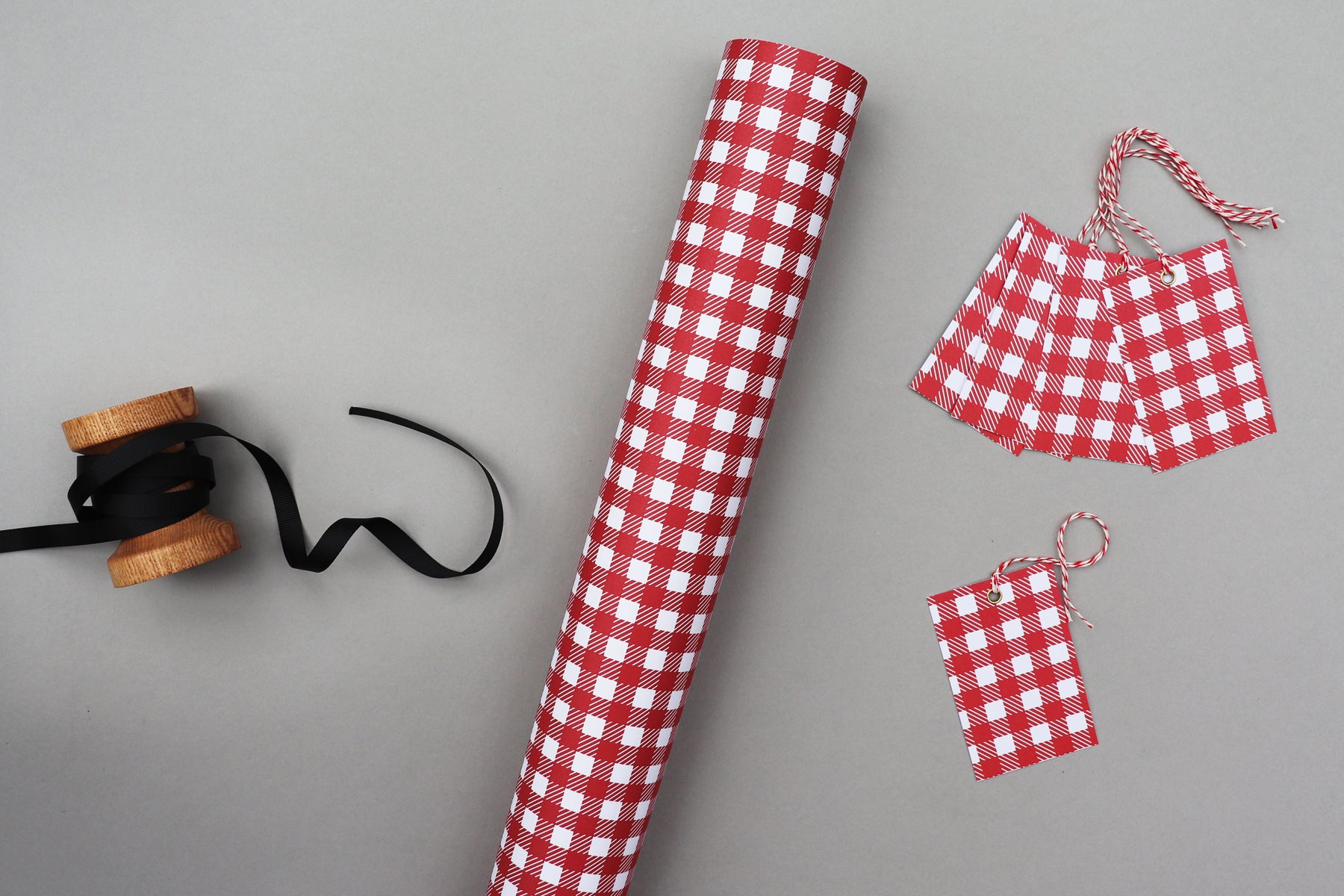 Red Gingham Luxury Wrapping Paper  Recycled & Plantable Gift Tag Set Eco  Christmas Wrap - Yahoo Shopping
