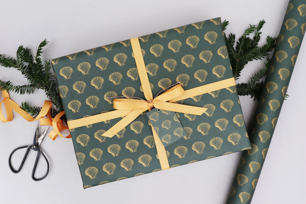 SEA SHELLS CHRISTMAS WRAPPING PAPER - VERY LIMITED STOCK