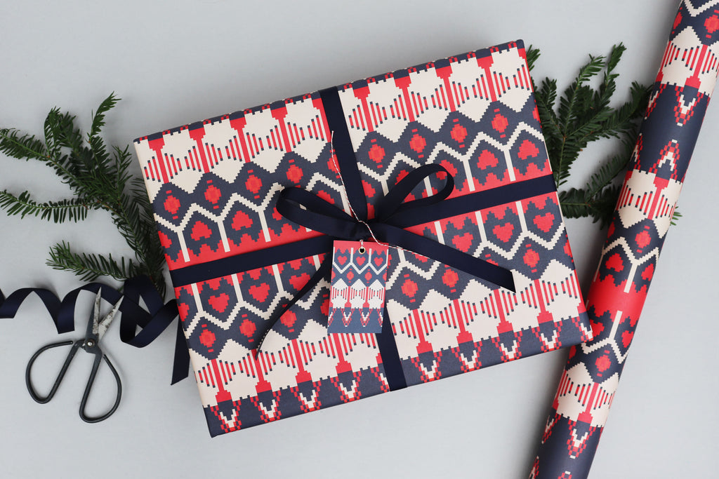 FAIR ISLE CHRISTMAS WRAPPING PAPER - VERY LIMITED STOCK