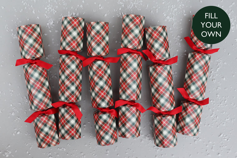 TARTAN - FILL YOUR OWN LUXURY CHRISTMAS CRACKERS