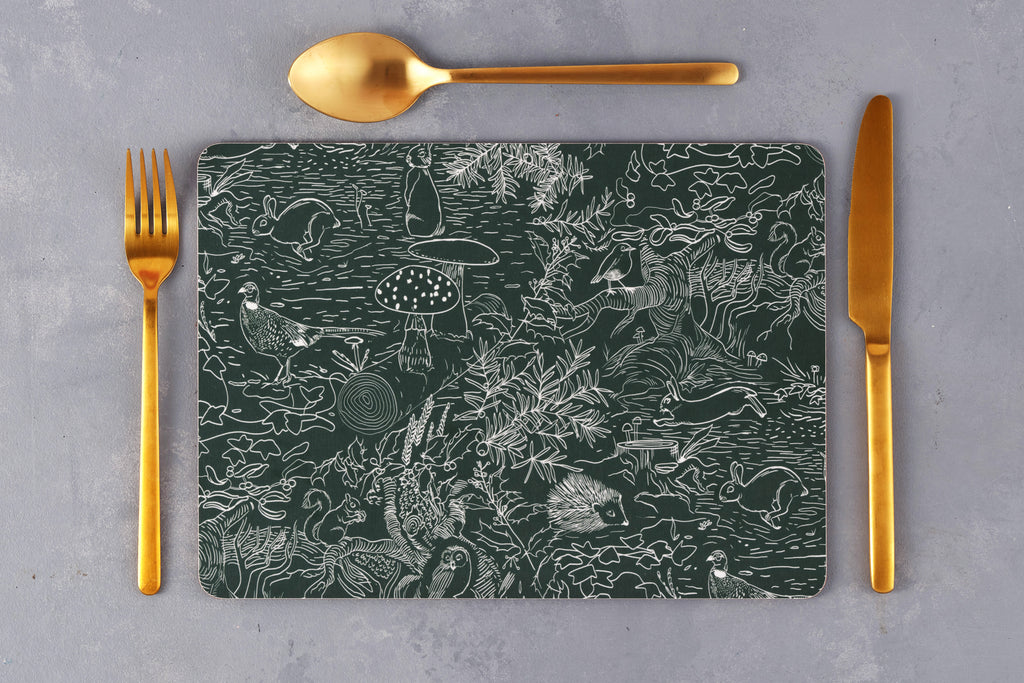 FABLE FOREST PLACEMAT SET OF FOUR