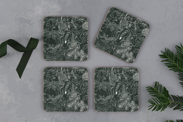 FABLE FOREST COASTER SET OF FOUR