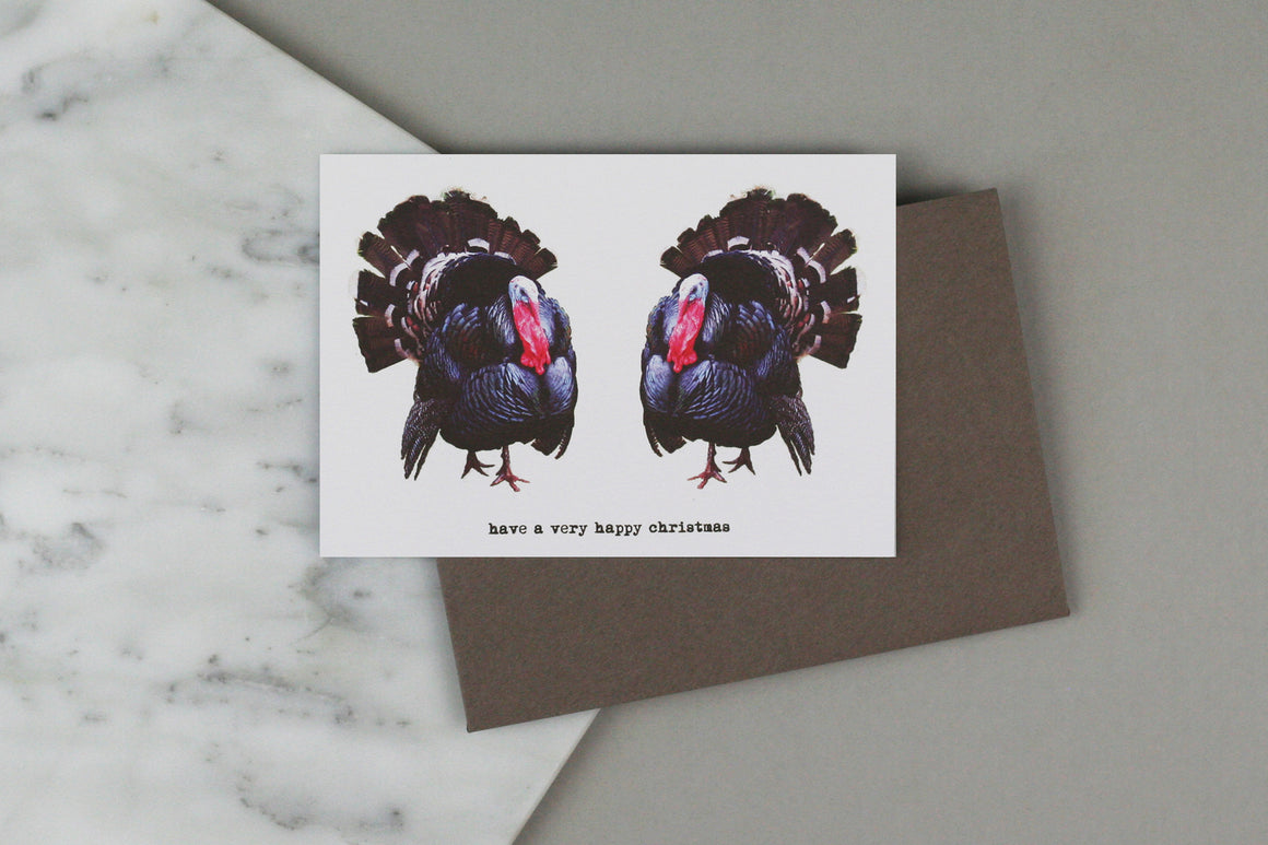 turkey christmas xmas card box set pack charity luxury