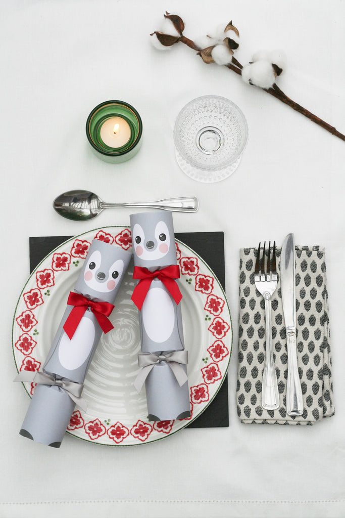 Kids Christmas crackers - penguin design | Nancy & Betty Studio