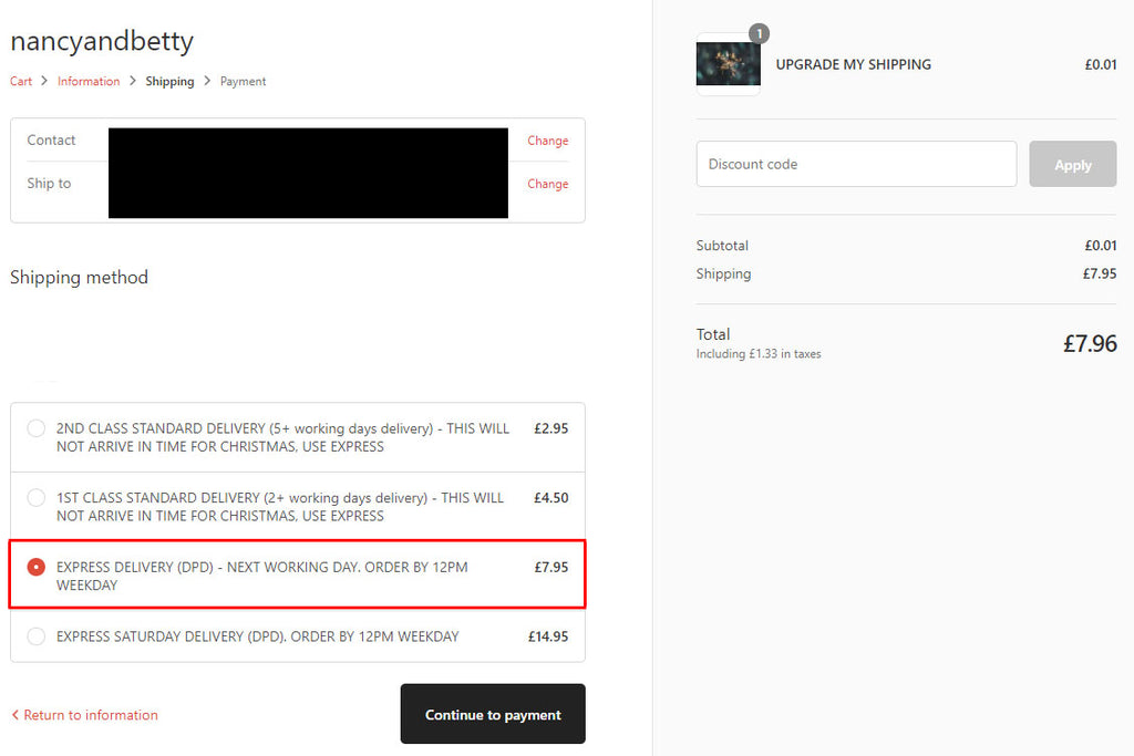 UPGRADE MY SHIPPING