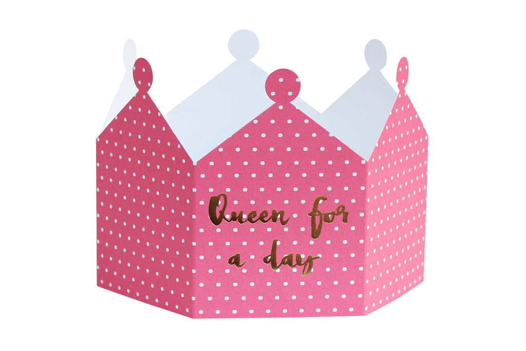 QUEEN FOR A DAY CROWN CARD - LIMITED STOCK