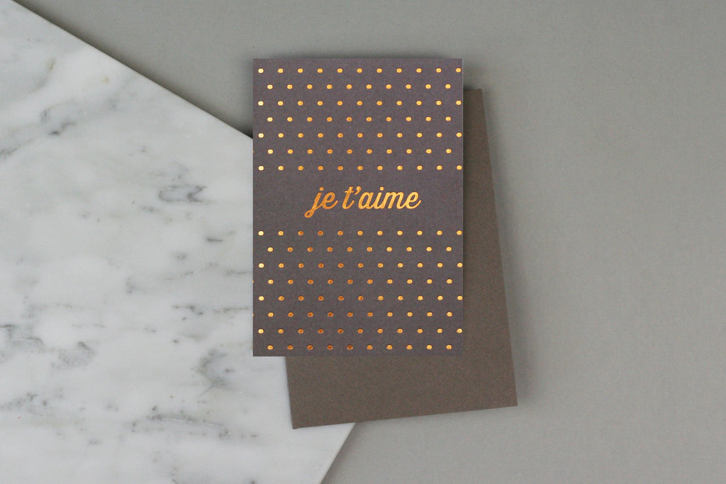 JE T'AIME SPOTTY CARD