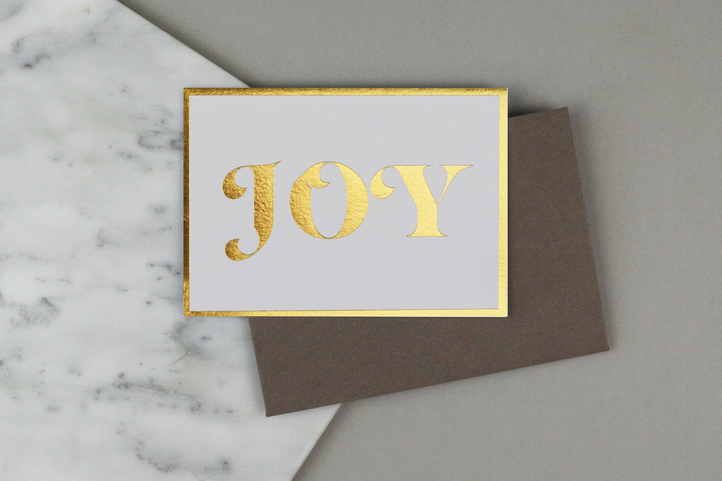 joy christmas card box set luxury gold 