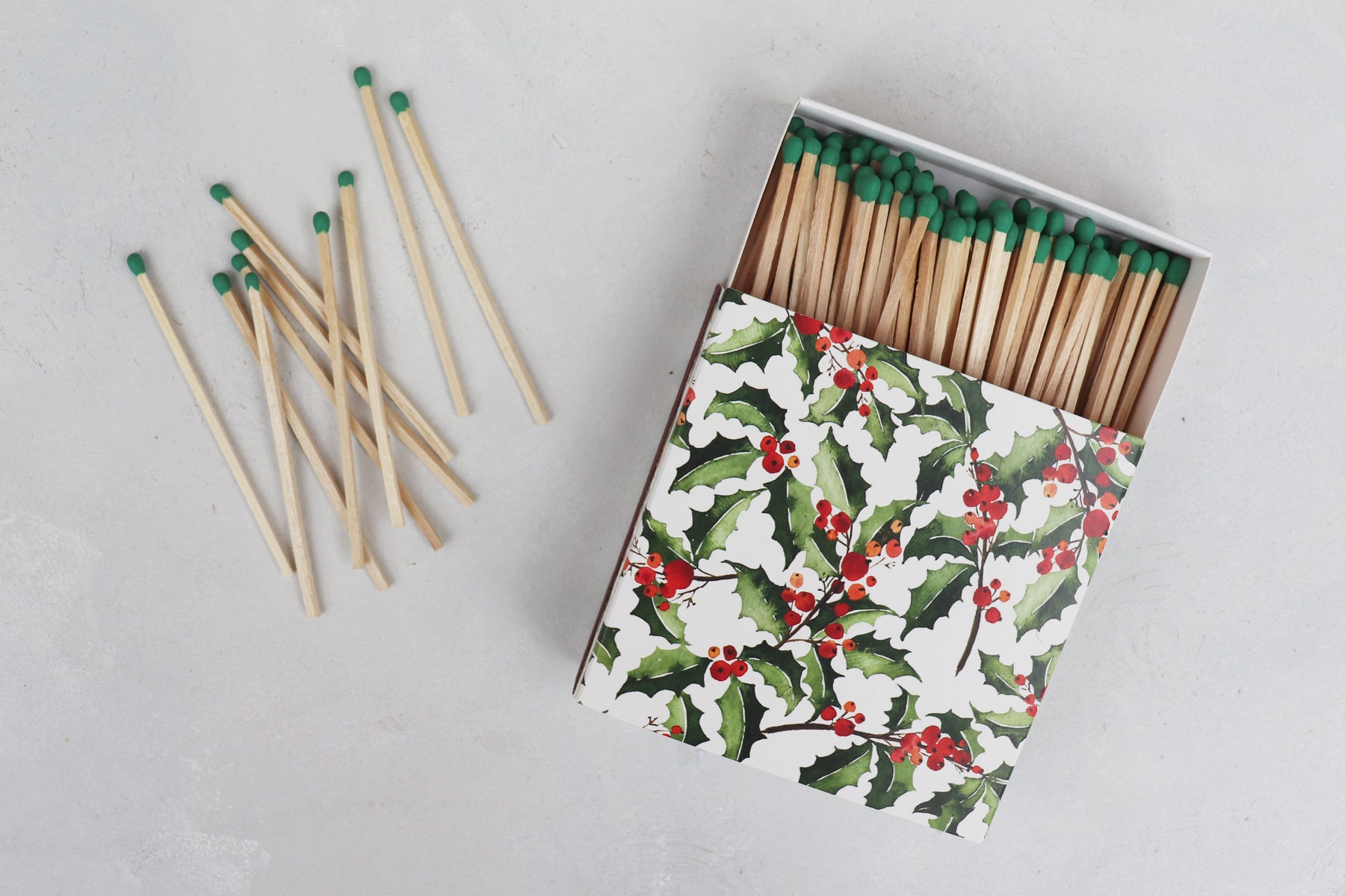 Matchboxes Green GREEN HOLLY MATCHES