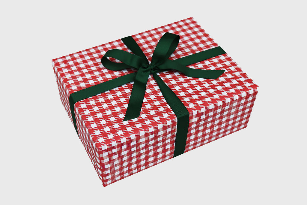 RED GINGHAM CHRISTMAS WRAPPING PAPER