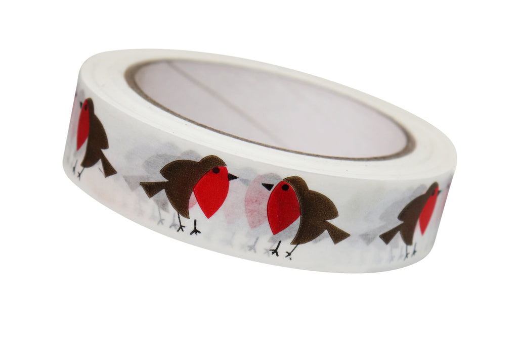paper sticky tape washi masking tape sellotape christmas robins