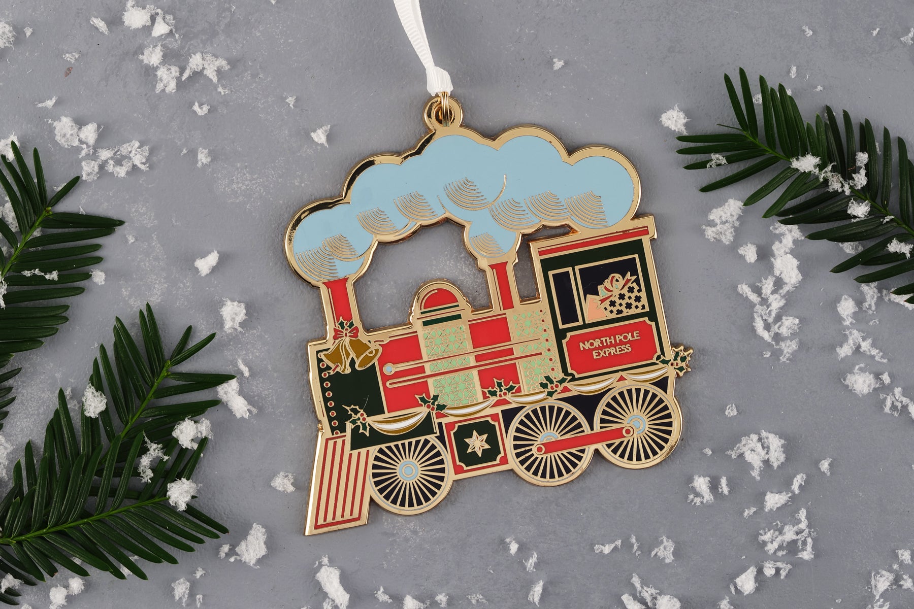 Train christmas tree decorations outlet